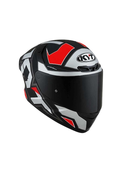 Kyt Tt-course Kask Electron Mat Gri Kırmızı