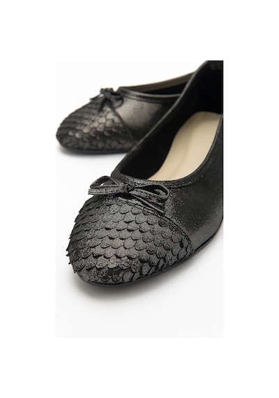 Luvishoes Luvi Shoes Simli Hakiki Deri Kadın Babet 02 Siyah