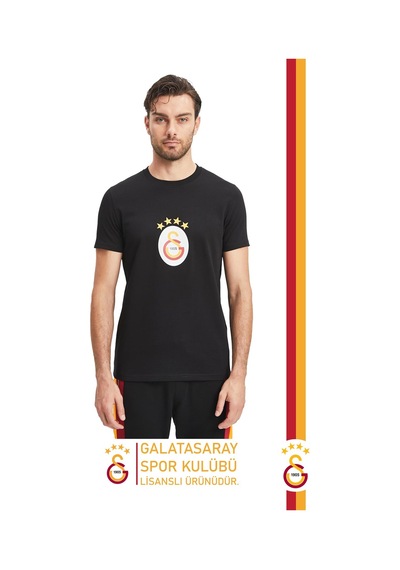 Galatasaray Lisanslı Arma T-shirt Gs Aslan Baskılı Ahşap Kutulu 100 Siyah