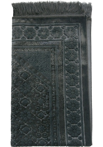 Kadife İnci Seccade Velvet Pearl - Siyah