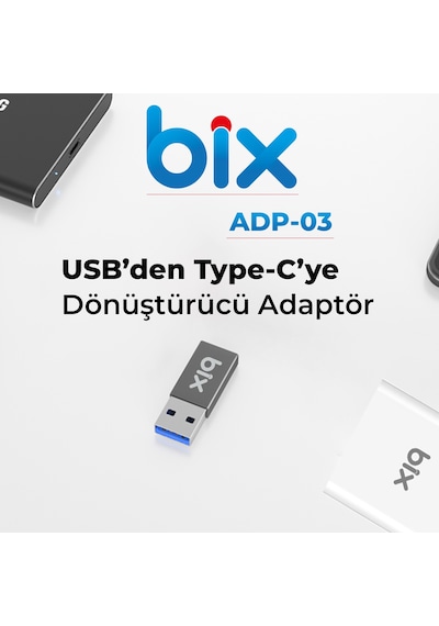 Bix Adp-03 Usb 3.0 Type-C Dönüştürücü Adaptör