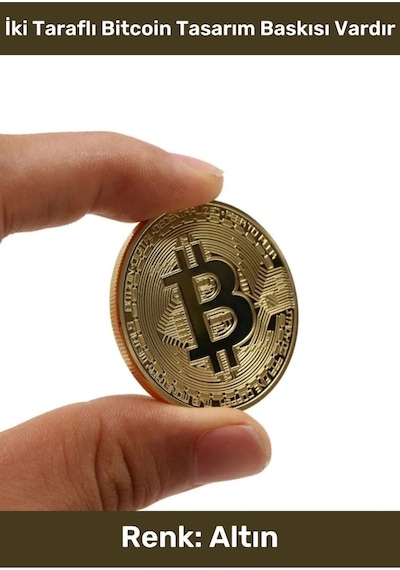 Deluxe Series Kutulu Hediyelik Kripto Hatıra Koleksiyon Bitcoin Madeni Para Altın Rengi 2 Adet