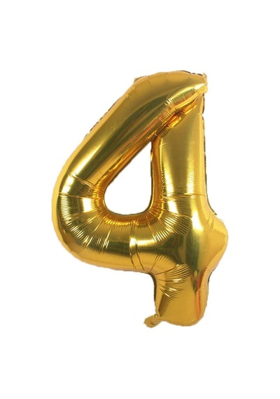 Folyo 4 Rakam Balon, Altın Sarısı 256