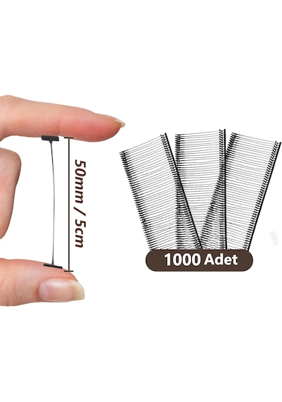 Siyah Standart 50milimetre /5cm Etiketleme Kılçığı 1000 Adet