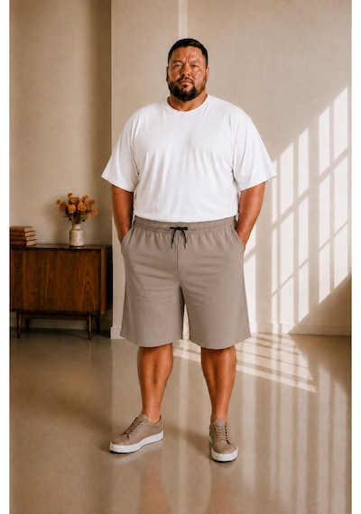 Sngl Tekstil Erkek Büyük Beden Kapri 3xl 4xl 5xl 6xl 7xl 8xl 9xl Vizon
