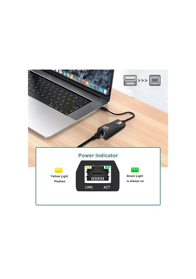 Type C Ethernet Adaptörü 10/100 Mbps Usb C 3.0 Rj45 Ethernet Lan Adaptörü