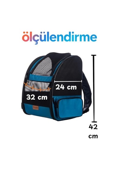 Ayrex Airmove Premium Kedi Köpek Taşıma Çantası, Silinebilir, Yırtılmaz Fileli, Bükülmez Gövde, Sırt Çantas