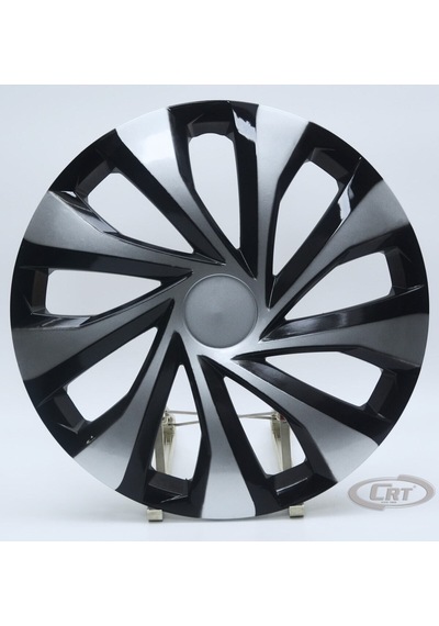 Jant Kapağı Siyah-gri Kırılmaz 15" Universal Model Amblem Hediyeli 1 Adet