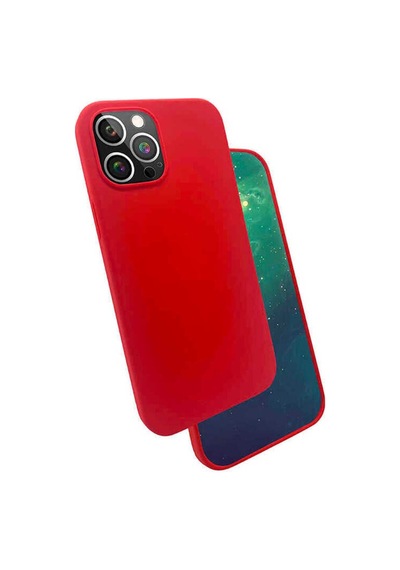 Apple iPhone Uyumlu 12 Pro Pak Silk Silikon kırmızı