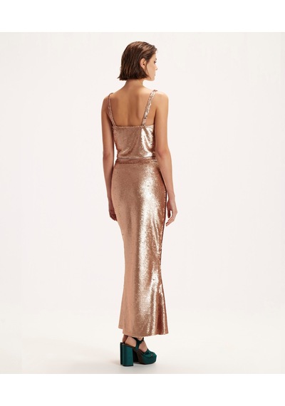 Yargıcı Askılı Bluz Bronz
