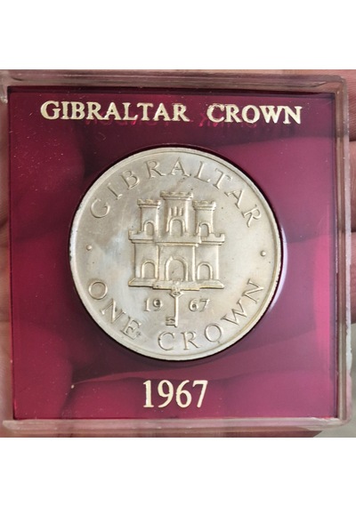 Gibraltar 1 Crown 1967 Kutusunda 38,6 Mm 28,47 Gr. Çil -