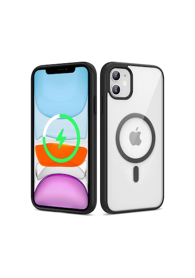 Zore İphone 12 Uyumlu Magsafe Wireless Şarj Özellikli Silikon Ogaa Ege Kılıf-siyah