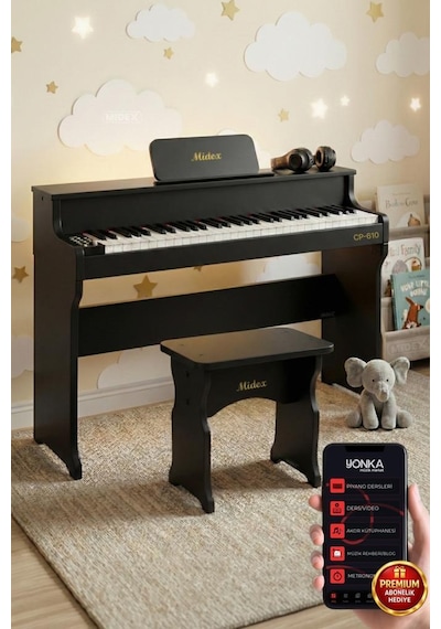 Cp610bk Çocuk Piyanosu 8-14yaş 61tuş Bluetoothlu Tuş Hassasiyetli