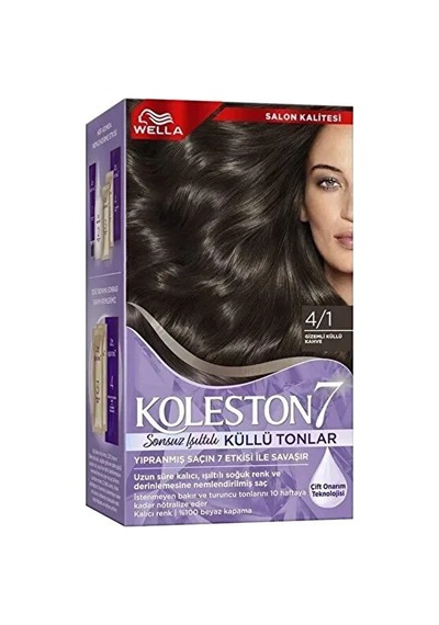 Koleston Kit Saç Boyası - 4/1 Küllü Kahve