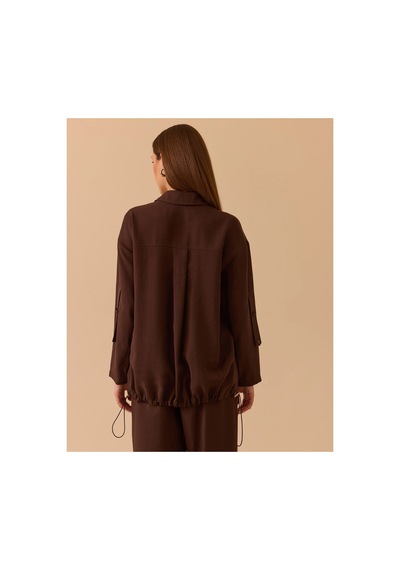 Seçil Düğme Detalı Tunik Ve Yüksek Bel Düz Paça Pantolon Kahverengi - 933556146 Kahverengi Seçil Düğme Detalı Tunik Ve Yüksek Bel Düz Paça Pantolon Kahverengi - 933556146 Kahverengi