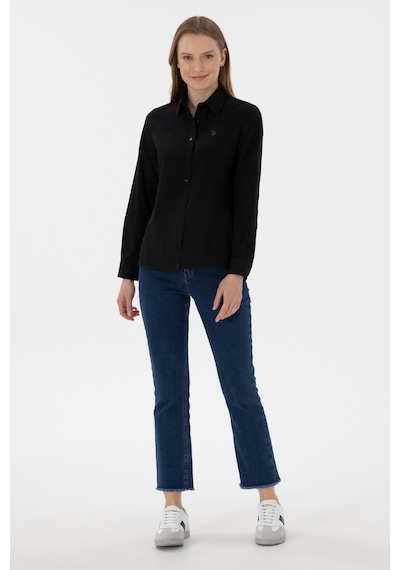 U.s. Polo Assn. Kadın Siyah Gömlek Basic 50307726-vr046 Siyah
