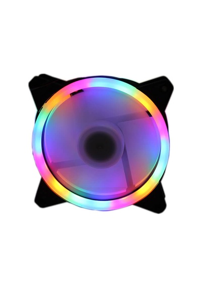 Coolmoon Rgb Renkli Sessiz Fan 3 Pin Pwm 2 Pin Molex 12 CM Kasa Fanı