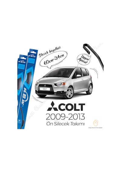 RBW Mitsubishi Colt 2009 - 2013 Ön Muz Silecek Takım