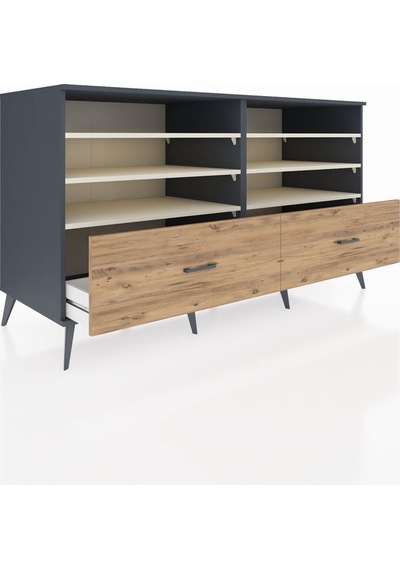 Kronos Konsol 6 Raflı 2 Çekmeceli 176x59x99 Antrasit-aytaşı/çam Aytası/atlas Çam - Antrasıt Kronos Konsol 6 Raflı 2 Çekmeceli 176x59x99 Antrasit-aytaşı/çam Aytası/atlas Çam - Antrasıt