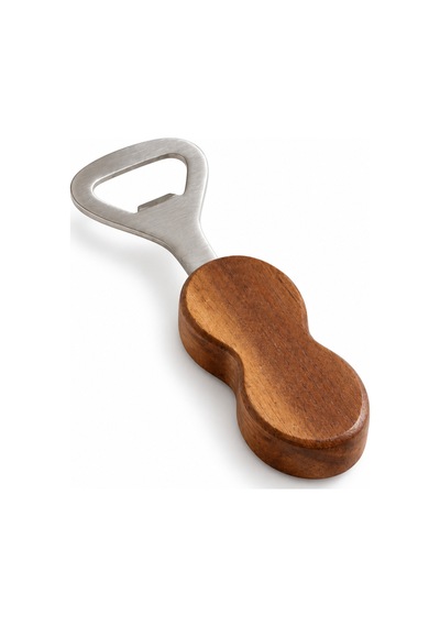 Bambu Saplı Şişe Açacağı Paslanmaz Çelik Uçlu Ergonomik Kapak Açıcı Kahverengi - 919952908 Kahverengi