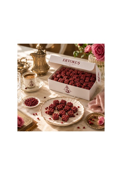 Zereşk Üzüm Kaplı Güllü Lokum 250gr Çifte Kavrulmuş %100 Pancar Şekeri - 904514331