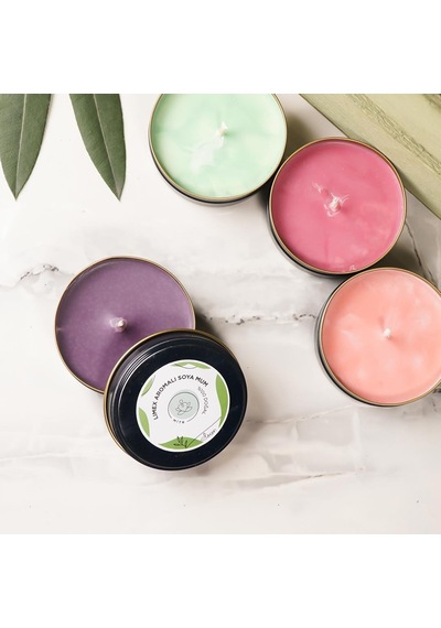 Mitr Limex Aromalı Metal Soya Mum Çok Renkli