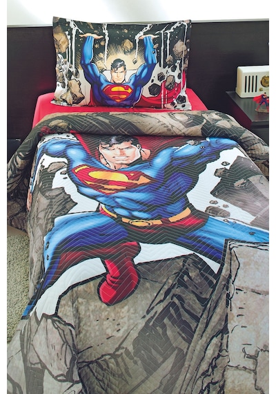 Özdilek Superman Stone Tek Kişilik Lisanslı Kapitone Çocuk Nevresim Takımı