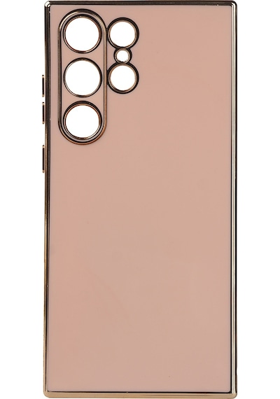 Galaxy S23 Ultra Kılıf Zore Bark Kenarları Altın Renk Kılıf
