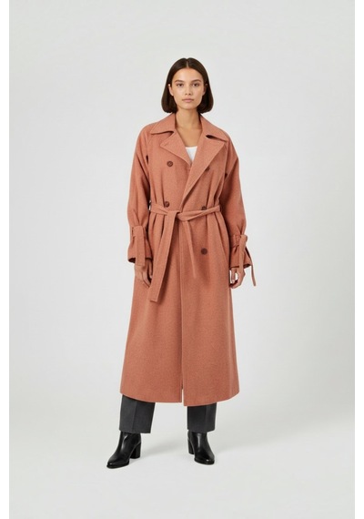 Durivya Oversize Kaşe Kaban Tarçın