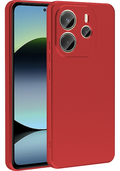 Xiaomi Redmi Note 14 4g Kılıf Zore Premier Silikon Kapak Kırmızı