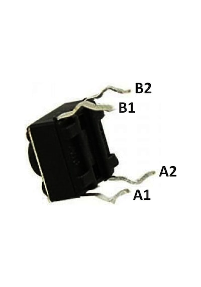 6X6 8Mm Tach Buton (4 Bacak) 10.Adet