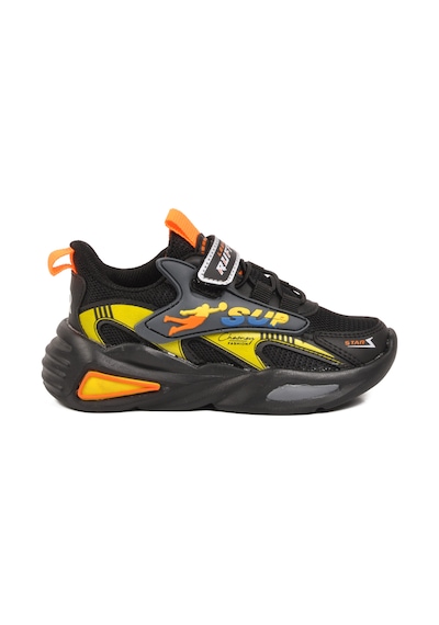 Ruffon 2470 P Siyah-sarı Cırtlı Erkek Çocuk Spor Ayakkabı Siyah - Sarı