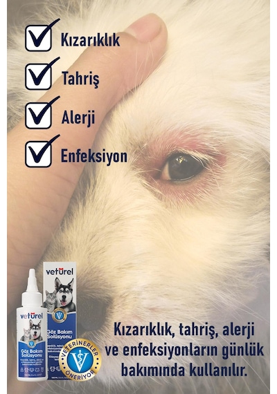 Veturel Kedi Göz Temizleme Solüsyonu Kedi Göz Damlası Kedi Kumu Kokusu Koku Giderici Pet 750ml - Göz Bakımı