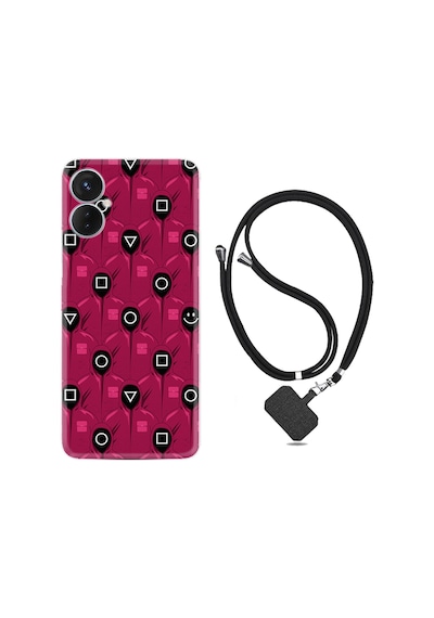Tecno Spark 9T Kılıf İpli Boyun Askılı Desenli Silikon Gamers 1823