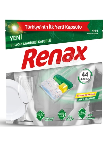 2 Adet Renax Bulaşık Makinesi Kapsülü 44'lü