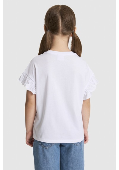 U.S. Polo Assn. Kız Çocuk Beyaz Tişört 50325654-vr013