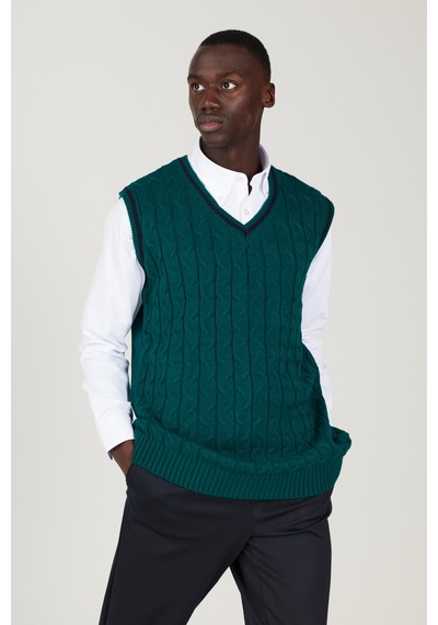 AC&Co / Altınyıldız Classics Erkek Yesıl Standart Fit Normal Kesim V Yaka Triko Süveter Yeşil AC&Co / Altınyıldız Classics Erkek Yesıl Standart Fit Normal Kesim V Yaka Triko Süveter Yeşil