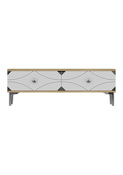 Tsa1297dbs Alfa Tv Sehpası Safirmeşe-beyaz-silver 120cm