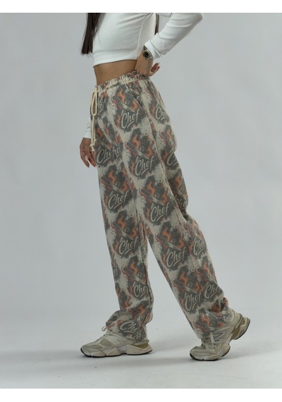 Cocopelli Chef Baggy Kadın Pantolon Coc3483 Desenli