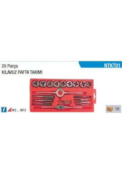 Nt Tools Nt Ntkt01 Kılavuz Pafta Takımı Metrik Seti 20 Parça
