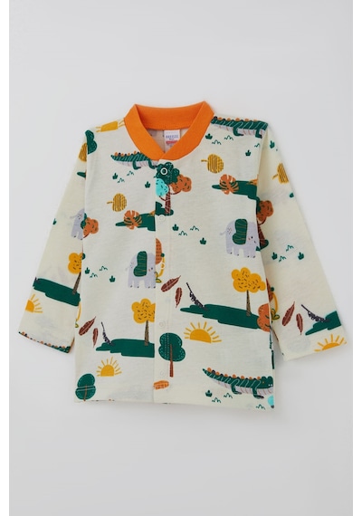 Breeze Erkek Bebek Pijama Takımı Safari Temalı Sevimli Hayvancıklar Desenli Önden Çıtçıtlı 4 Ay-1 Yaş, Sarı Breeze Erkek Bebek Pijama Takımı Safari Temalı Sevimli Hayvancıklar Desenli Önden Çıtçıtlı 4 Ay-1 Yaş, Sarı