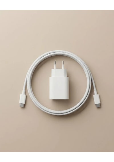 Yüksek Güçlü 35w Type-c Hızlı Şarj Adaptör Seti Beyaz