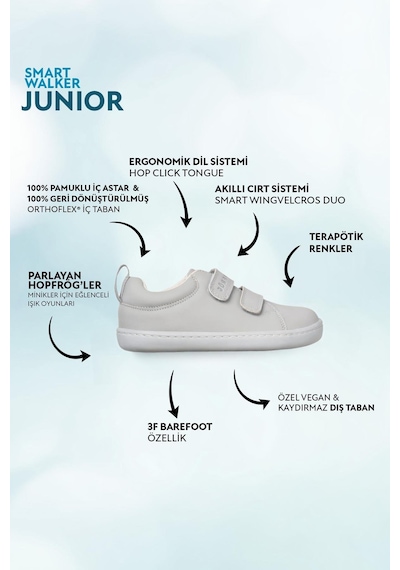Smart Walker Junior Süper Mat Havalı Gri Barefoot Çocuk Ayakkabı-süper Mat Havalı Gri