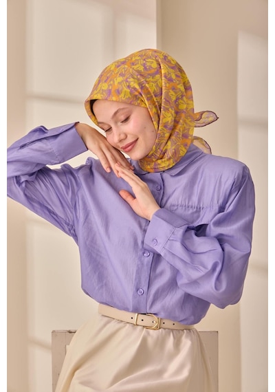 Silk Home Soft Eşarp 73091-38 Vizon, Turuncu, Mor, Sarı