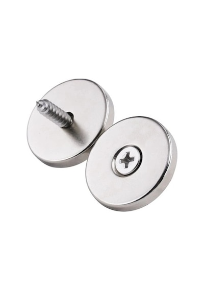 2 Adet 25x10/5x5,5 Mm Neodyum Mıknatıs Havşa Delikli Magnet Vida Atılabilir N35 Nikel Paslanmaz