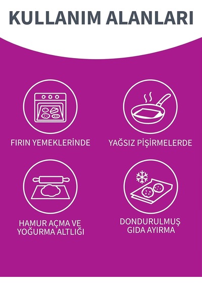 Natura 4 Adet Ağartılmamış Organik Hazır Kesilmiş Pişirme Kağıdı 10'lu Diğer