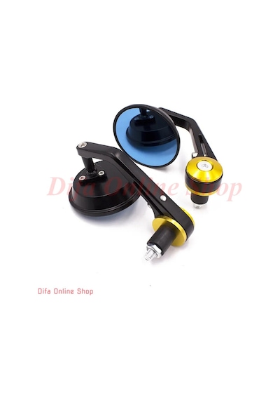 Merpa Motosiklet Gidon Aynası CNC  Alüminyum Yuvarlak 22mm Siyah