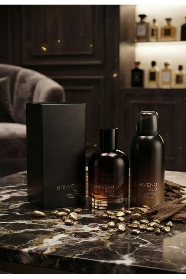 Bonveno Oud Kahverengi Edp 100 Ml + 150 Ml Deodorant Erkek Parfüm Seti Odunsu