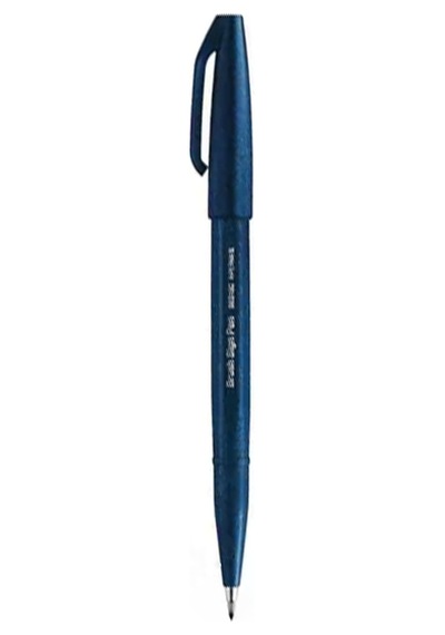 Pentel Brush Sing Fırça Uçlu Kalem Blue Black Ses15c-cax Çok Renkli