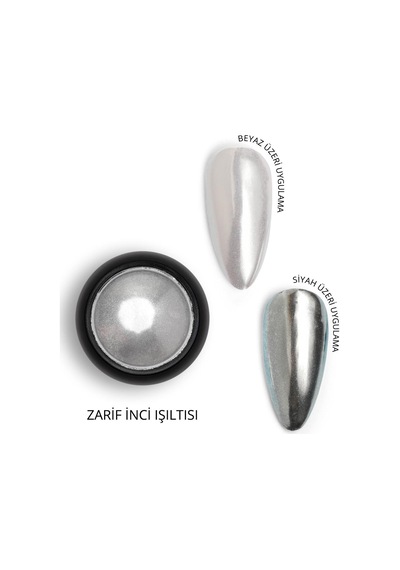 Ayna Efektli İnci Tozu, Nail Art, Kalıcı Oje Tırnak Süsleme No.01